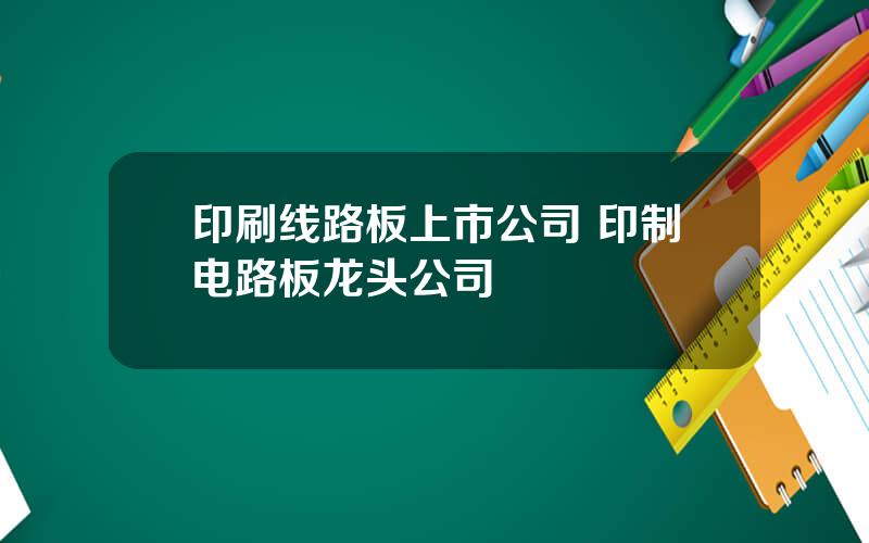 印刷线路板上市公司 印制电路板龙头公司